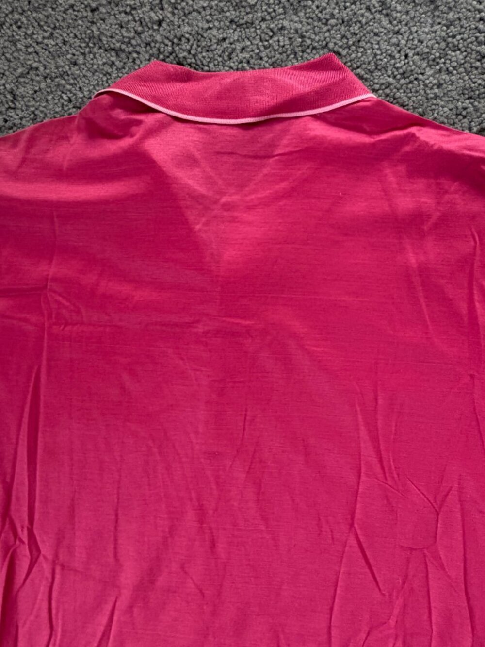 Bobby Jones Collection Westhill Solid Mercerized Cotton Polo Pink Fuschia Sz. L - Picture 6 of 8
